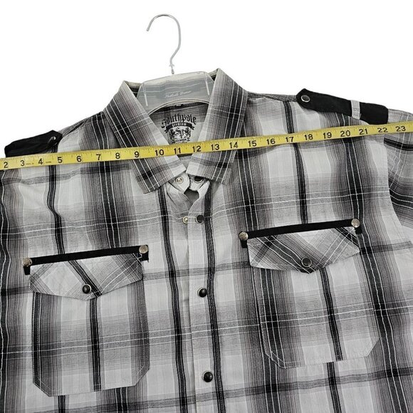 Southpole Premium Western Wear Snap Buttons Long Sleeve Shirt w/ Pockets – 4XL - Picture 7 of 15